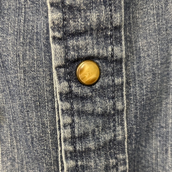 Wrangler Blue Denim Long Sleeve Shirt - Picture 6 of 11